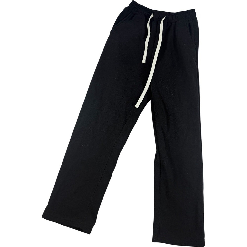 Black & White Boys Sweatpants Black White Drawstring Size S Activewear Pants